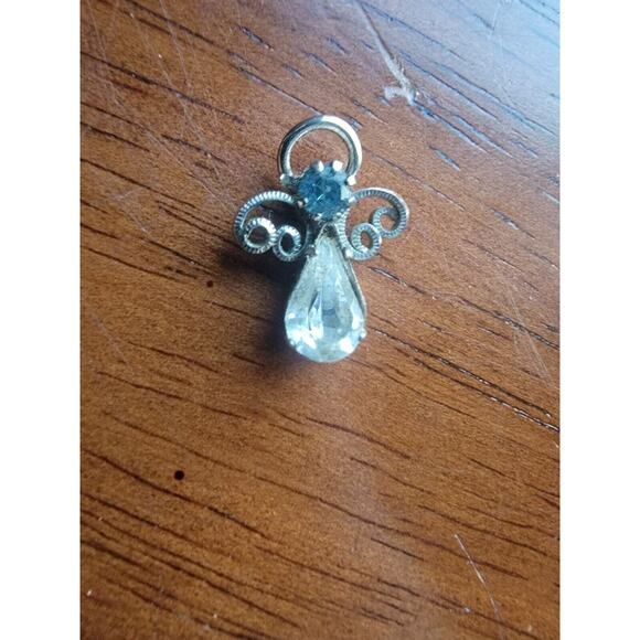 Petite Clear Rhinestone Angel with Halo Charm - Picture 2 of 5